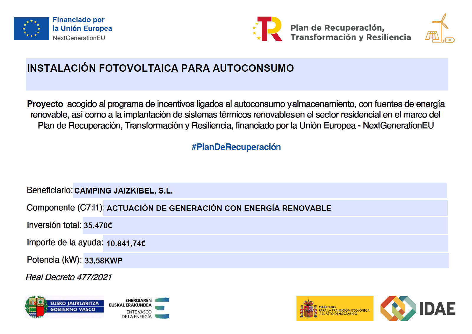 instalación de placas solares